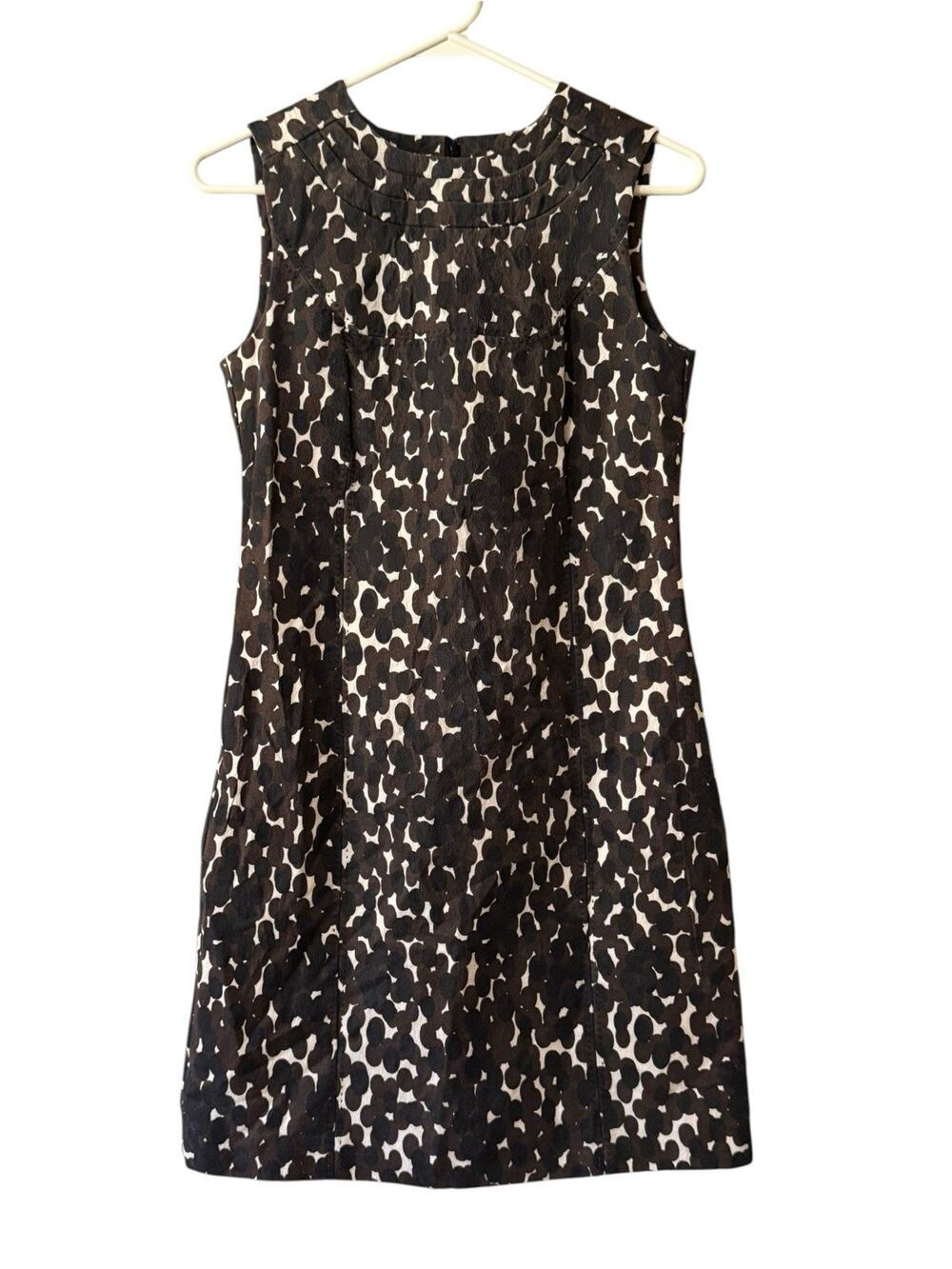 Tory Burch Silk Wool Blend Sleeveless Sheath Dress Women Size 2 Lined Zipper